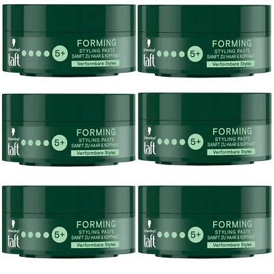 6x 75ml Schwarzkopf Taft 24h Forming Paste Clay Stärke 5 Matt Finish Wachs Paste - Bild 1 von 4