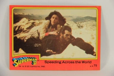 Superman 2 Topps 1980 Trading Card #75 Speeding Across The World L017216 - Image 1 of 2