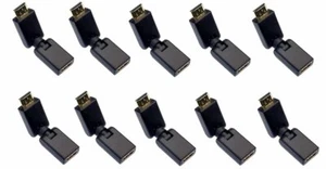 10 Pack HDMI 4K Right Angle Male Female Swivel Extender Adapter Connector Dongle - Picture 1 of 3