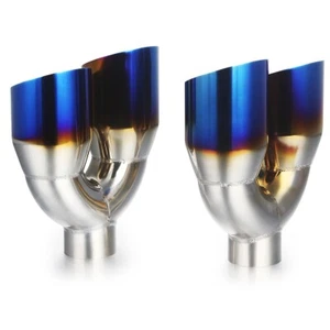 Universal Stainless Steel Exhaust Tip 2.25" Inlet 3.5" Outlet 2pcs - Bild 1 von 9