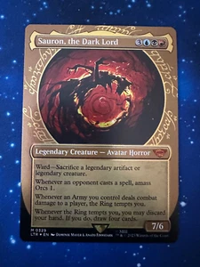 MTG The Lord Of The Rings Sauron The Dark Lord Showcase Foil - Picture 1 of 2