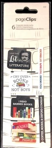Magnetic Literature Book Themed  Bookmarks Page Markers/Clips NEW - Picture 1 of 2