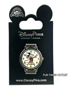 Disney Mickey Mouse Stop Watch Reloj Intercambio Prendedor Nuevo en Paquete Auténtico - Imagen 1 de 5