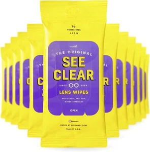 See Clear Original Lens Cleaning Wipes - Pre-Moistened Eyeglass & Screen - Picture 1 of 7