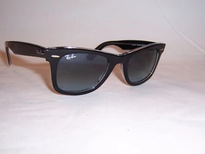 NUEVAS GAFAS DE SOL RAYBAN WAYFARER 2140 12943M NEGRO/AZUL 50MM AUTÉNTICAS Foto 1 de 4