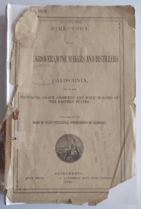 Directory of Grape Growers, Wine Makers & Distillers of California 1891 - Imagen 1 de 9