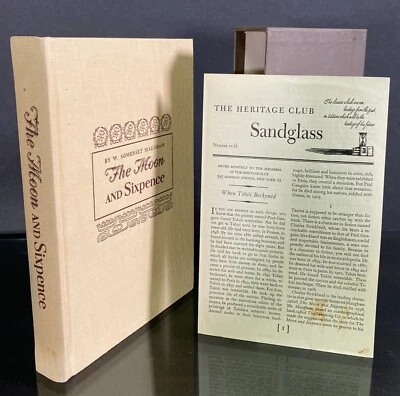 THE MOON AND SIXPENCE W. Somerset Maugham Heritage Press w/Case & Sandglass - Imagem 1 de 4