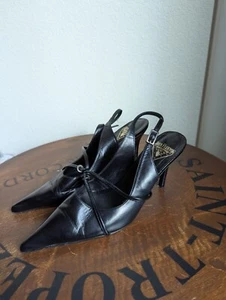 John Fluevog vintage pointy toe stiletto heel sling back EU 38 - Picture 1 of 5