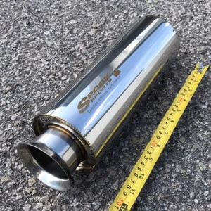 Spoon Sport Trumpet Universal SINGLE EXHAUST MUFFLER Inlet2.5 Outlet 3 Inches - Picture 1 of 4