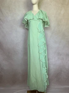 Grünes Abendkleid Vintage 70er Jahre - Bild 1 von 8