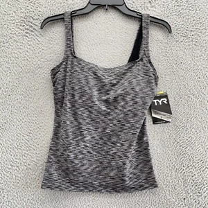 TYR Swimwear Womens 6 Gray Durafast Elite 300 Tankini Contour Cup New $49.99 - Picture 1 of 7
