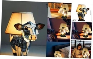 Cute Cow Table Lamp, Small Animal Night Light,Highland Cow Table Lamp with - Picture 1 of 7