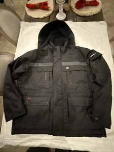 CAT Caterpillar Men's Workwear Redefined Black Jacket XL Water & Wind Resistant - Picture 1 of 20