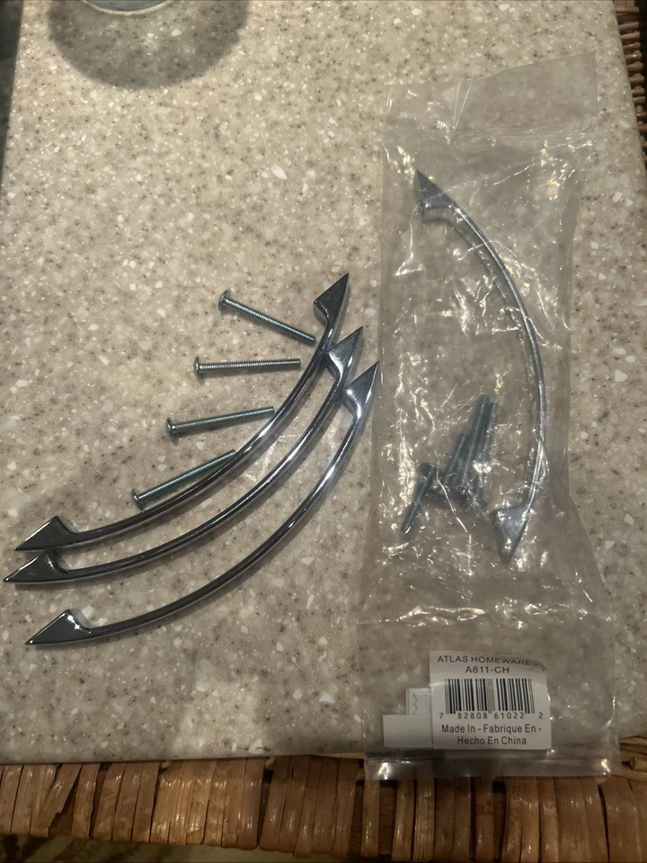 SET OF 2 Atlas Homewares Brushes NickelPull A811-bn 782808604481