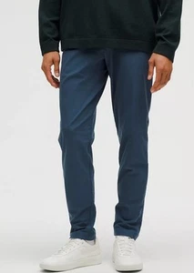 Lululemon ABC Pantalone Slim Fit Warpstreme Uomo 32 x 30" Blu Ferro - Foto 1 di 19