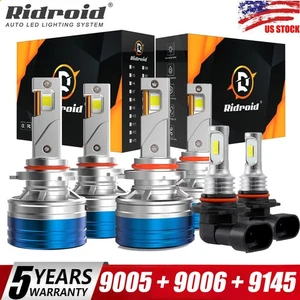 For Chevy Silverado 1500 2500HD 2003-2005 2006 LED Headlight Fog Light Bulbs Kit - Picture 1 of 24