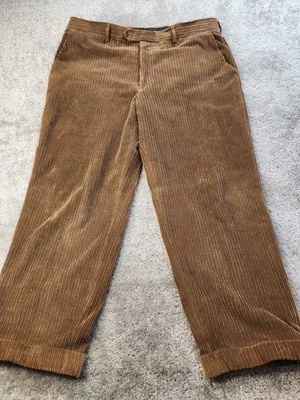 Pantalones suaves Ermenegildo Zegna para hombre marrón CashCo con dobladillo Foto 1 de 4