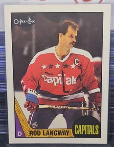 87-88 O-Pee-Chee Rod Langway 🚨🚨🚨 Washington Capitals  - Picture 1 of 2