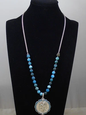 Брайтон серебро покрытием искусства душа защиты ангел медальон псалом 93-11 ожерелье - Изображение 1 из 3