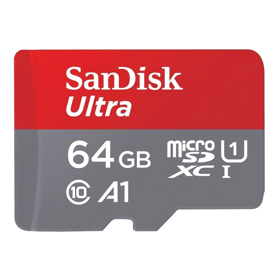 SanDisk Ultra 64 GB Class 10 microSDXC Speicherkarte 120 MB/s mit SD Adapter  - Bild 1 von 1