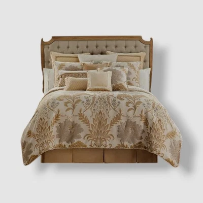 Juego de edredón Waterford beige reversible Ansonia 4 piezas talla king Foto 1 de 3