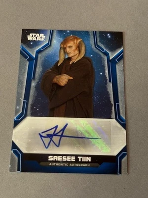 Saesee Tiin Blue Refractor Auto /50 Star Wars 2015 Topps Signature Jesse Jensen - Image 1 of 3