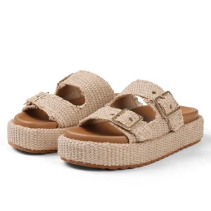 mikarka Raffia Platform Sandals for Women 2025: Resort Womens Sandals Comfort... - Picture 1 of 6