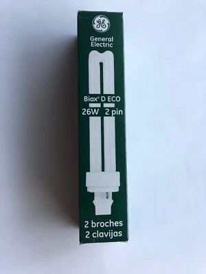 GE LIGHTING Plug-In CFL,26W,Non-Dim,3000K,10,000 hr, F26DBX/830/ECO - Image 1 of 4
