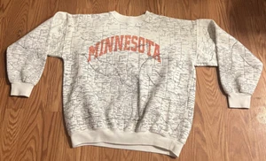 Vintage Minnesota Road Map Sweater - Picture 1 of 5