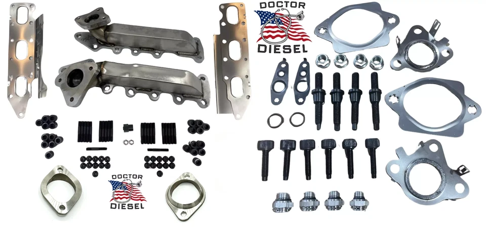 Kit de colector de escape y junta de alto flujo para Ford F-150 2011-2016 3,5 L EcoBoost Foto 1 de 4