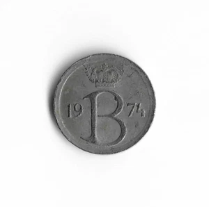 1974 Belgium - 25 Centimes - 158 - Copper Nickel - 1.8g - Picture 1 of 2
