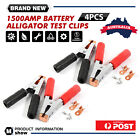 2 Pair Insulated-alligator Clips Car Truck 1500a Battery Cable Test Clamp Lead