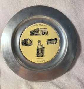 Landis Machine, Pewterex Plate, 75th Anniversary, Special Limited Edition, 1978 - Picture 1 of 5