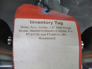 Rosemount Flanged Vortex Flow Meter 8800DF015SA3N1D1E5Q4 1.5" - Picture 1 of 8