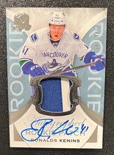 2015-16 Upper Deck The Cup Rookie Autograph Patch 146/249 #148 Ronalds Kenins RC