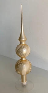 Wunderschöne XL 34cm Christbaumspitze Perlen Gold 1088/22 - Picture 1 of 4