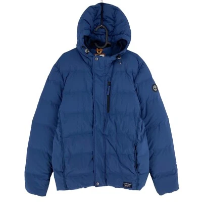 Timberland Navy Blue Hooded Down Puffer Jacket Coat Size S - Image 1 of 4