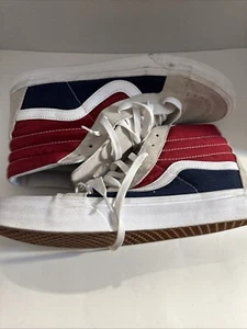 Rare VANS Sk8-Hi Reissue "Retro Block" 721454 Men's Size 12 Red blue High Top S1 - Picture 1 of 14