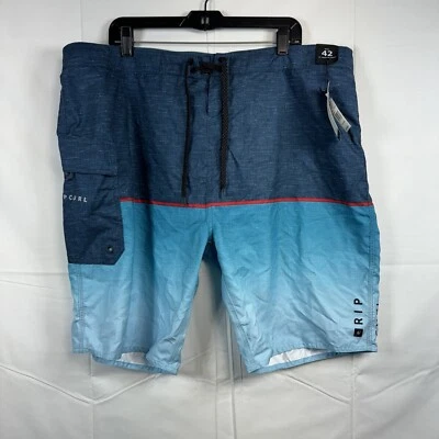 Rip Curl men's 42 dawn patrol swim trunks BGW blue glow stretch 9.5" inseam NWT - Image 1 of 4