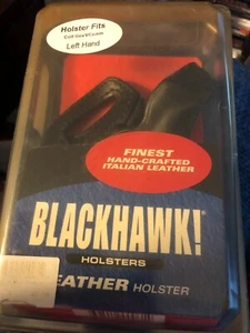 Blackhawk CQC Holster LH Size 01 Colt Gov't / Comm Black Leather - Picture 1 of 4