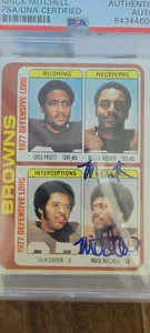 1978 TOPPS BROWNS LEADERS SIGNED CARD MACK MITCHELL BENGALS HOUSTON PSA DNA 506 - Picture 1 of 1