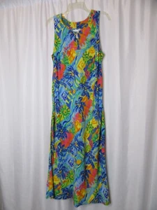 Xtreme Island Designs Hawaiian Long Dess Size L Pullover Sleeveless Palm Tree - Picture 1 of 6