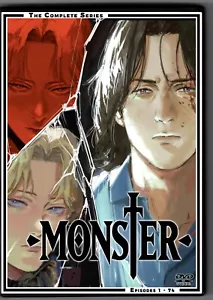 Monster Episodes 1 - 74 The Complete Series Dubbed in English 6 DVDs Anime - Picture 1 of 1