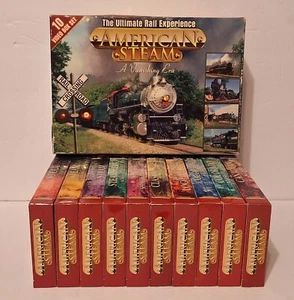 American Steam: A Vanishing Era 10-VHS Railroad /Locomotive/Train Videos Box Set - Picture 1 of 15