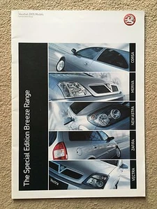 2005 Vauxhall Special Edition Breeze Range Car Brochure - Picture 1 of 1
