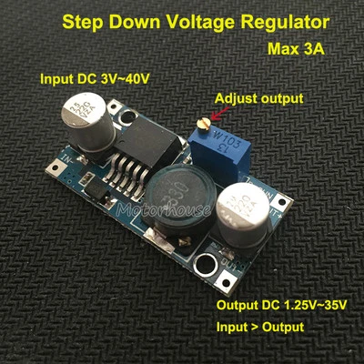 LM2596S Adjustable Step Down Buck Module 3.3V 5V 12V 3A DC Voltage Regulator Car - Image 1 of 3