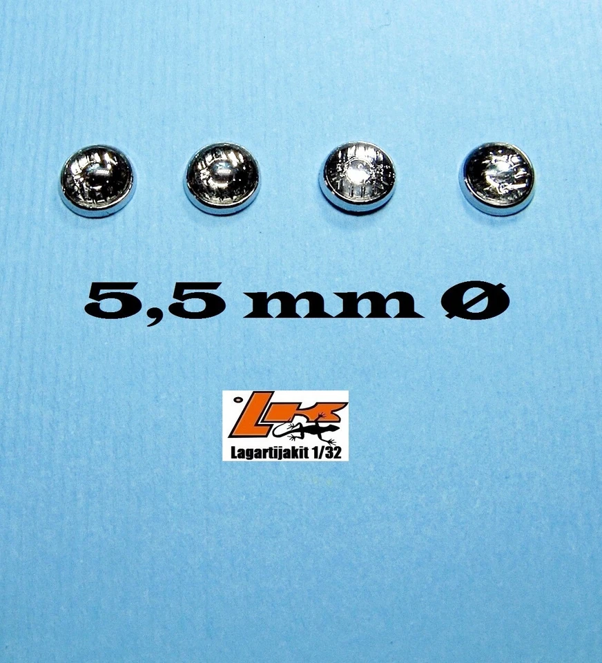 HEADLIGHT 5,5 MM 4 UNITS CHROME FRAME ENGRAVED LENS RESIN KIT BENTLEY ALFA ASTON - Imagen 1 de 1