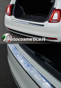Battivaligia modanatura paraurti posteriore acciaio cromo per Fiat 500 2007- - Imagen 1 de 6