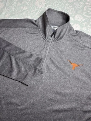 Pullover para hombre Majestic Section 101 Longhorns con cremallera de cuarto talla XL Foto 1 de 4