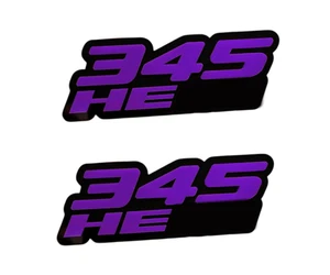 2x Purple black 345 hemi Emblems 345 Hemi Side Fender Badge 3D for 345 Emblem - Picture 1 of 2